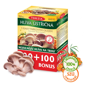 TEREZIA Hliva ustricová s rakytníkovým olejom 100 + 100 kapsúl ZADARMO (Hliva ustricová) - Prírodné, Viaczložkové - obrázok 2/3