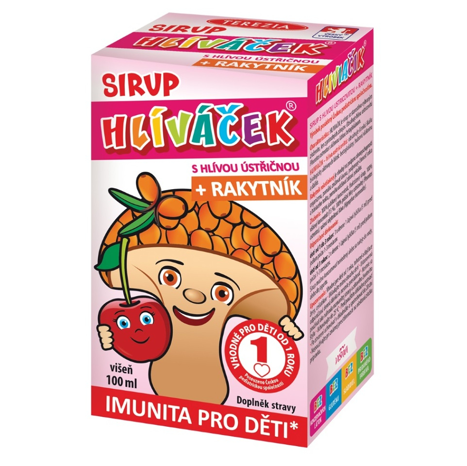 E-shop TEREZIA sirup Hliviačik s hlivou ustricovitou a rakytníkom Višňa 100 ml
