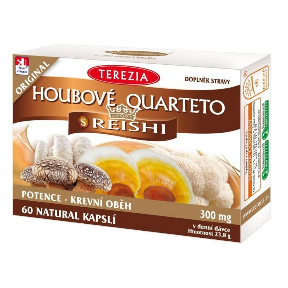 TEREZIA Hubové Quarteto s reishi 60 kapsúl kúpite na Mojalekaren.sk
