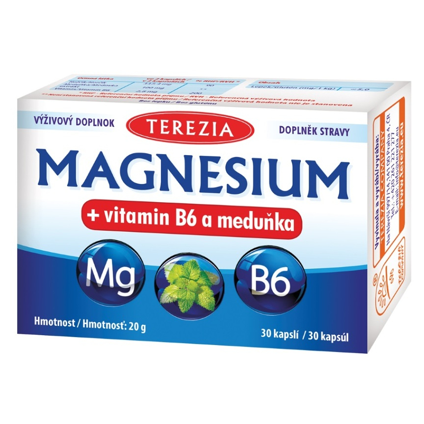 TEREZIA Magnesium + vitamín B6 a medovka 30 kapsúl kúpite na Mojalekaren.sk