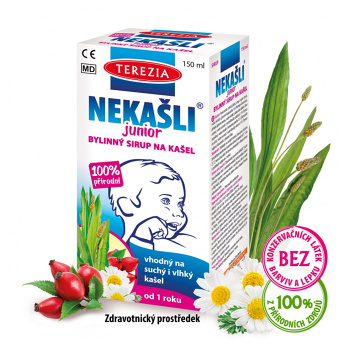 TEREZIA Nekašli junior 100% prírodný bylinný sirup na kašeľ 150 ml (Prípravky na kašeľ) - Bylinné, Prírodné - obrázok 2/2