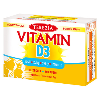 TEREZIA Vitamín D3 1000 IU 30 kapsúl