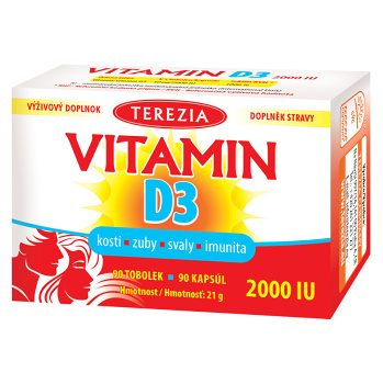 TEREZIA Vitamín D3 2000 IU 90 kapsúl