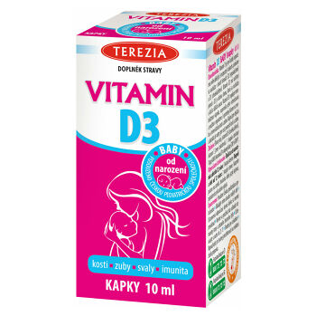TEREZIA Vitamín D3 BABY kvapky 10 ml, poškodený obal