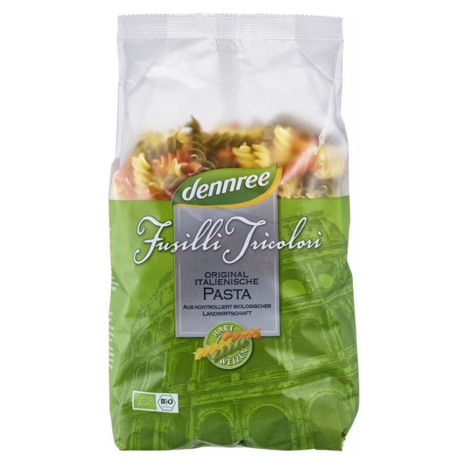 DENNREE Cestoviny fusilli tricolori BIO 500 g