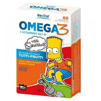 REVITAL The Simpsons Revital Omega 3 + vitamíny D3 a E 60 kapsúl