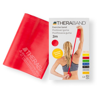 THERA-BAND Posilňovacia guma stredne silná červená 2 m (Posilňovacie a cvičebné gumy)