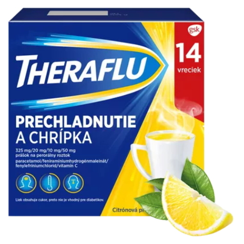 THERAFLU Prechladnutie a chrípka 14 vreciek kúpite na Mojalekaren.sk
