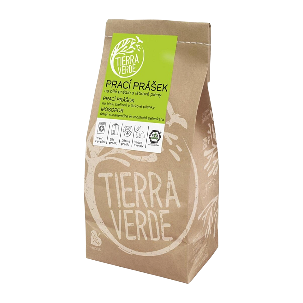 TIERRA VERDE Prací prášok na bielu bielizeň a látkové plienky papierový sáčok 850 g kúpite na Mojalekaren.sk