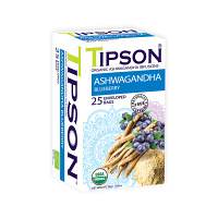 TIPSON Ashwagandha blueberry bylinný čaj 25 vrecúšok BIO