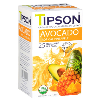 TIPSON Avocado Tropical Pineapple bylinný čaj BIO 25 vrecúšok