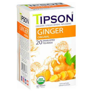 TIPSON Ginger original bylinný čaj BIO 20 vrecúšok