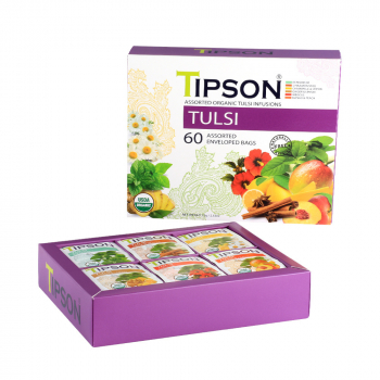 TIPSON Tulsi assorted bylinný čaj 60 vecúšok BIO