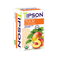 TIPSON Tulsi mango & peach bylinný čaj 25 vrecúšok BIO