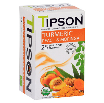 TIPSON Turmeric Peach & Moringa 25 sáčkov BIO