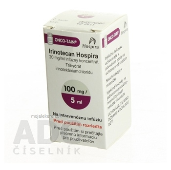 Irinotecan Hospira 20 mg/ ml infúzny koncentrát con inf 100 mg 1x5ml (Lieky na predpis)