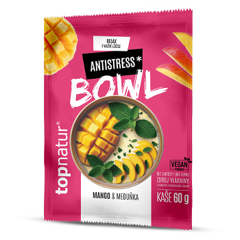 TOPNATUR Bowl kaša antistress 60 g (Probiotické kaše) - Sladké, Instantné