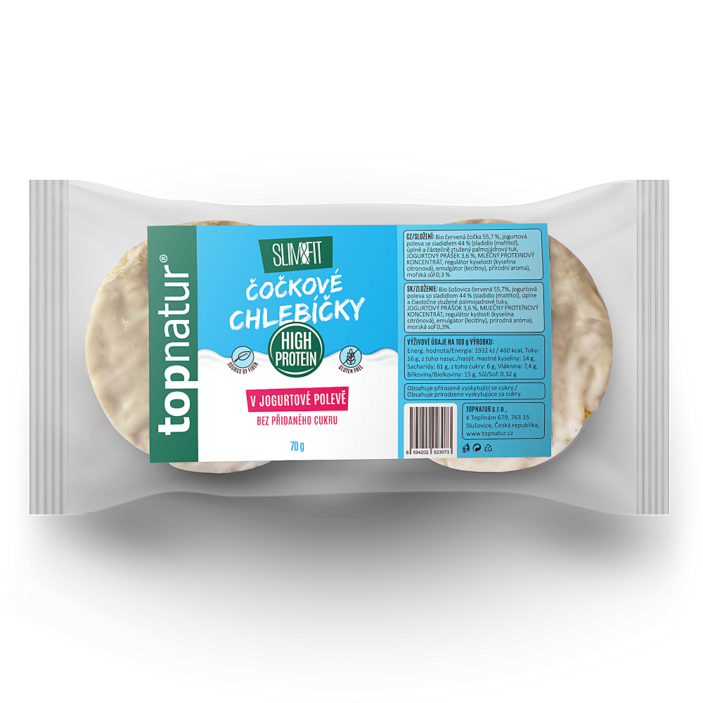 TOPNATUR Slim&fit Šošovicové chlebíčky v nízkosacharidovej jogurtovej poleve kúpite na Mojalekaren.sk