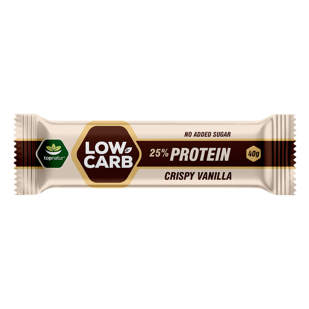 TOPNATUR Low Carb tyčinka proteínová crispy vanilla 40 g