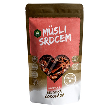 TOPNATUR Müsli srdcom Belgická čokoláda&Brusnice 350 g (Müsli zmesi) - Sladké