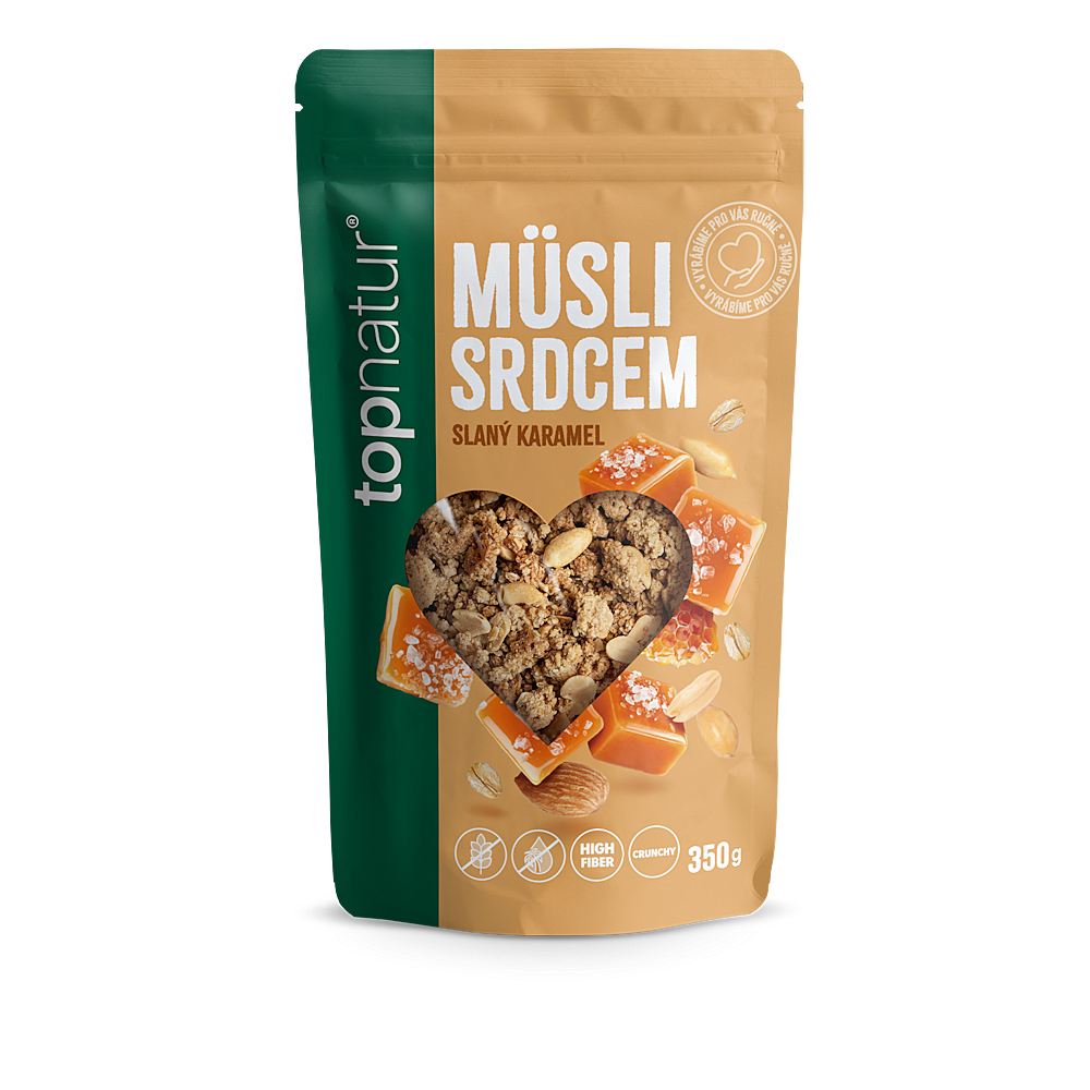 TOPNATUR Müsli srdcom slaný karamel 350 g
