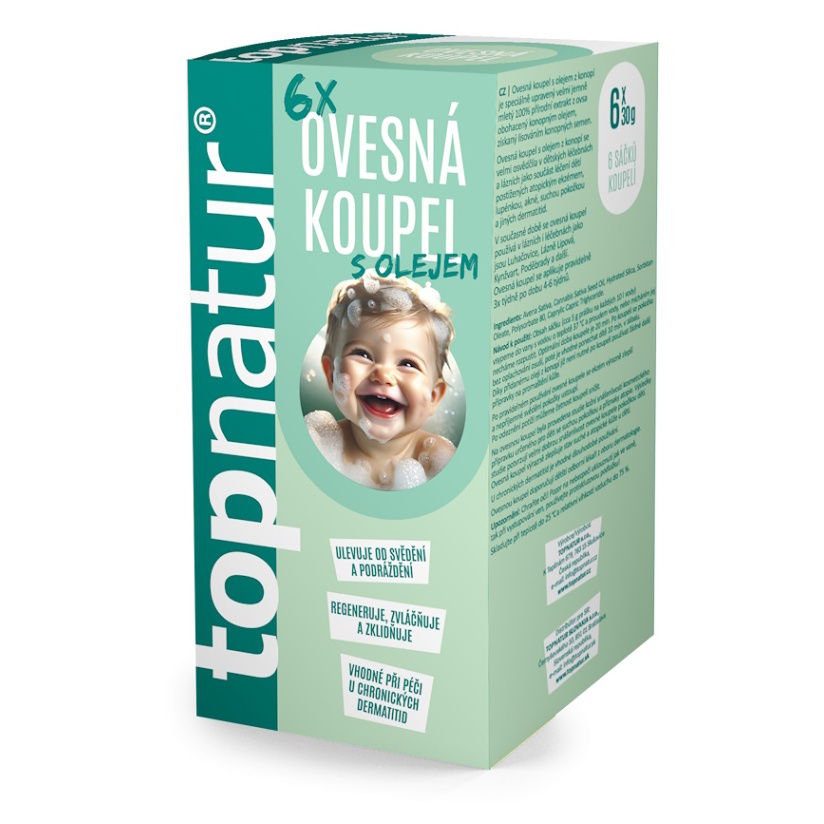 E-shop TOPNATUR Ovsená kúpeľ s olejom z konope 6x30 g