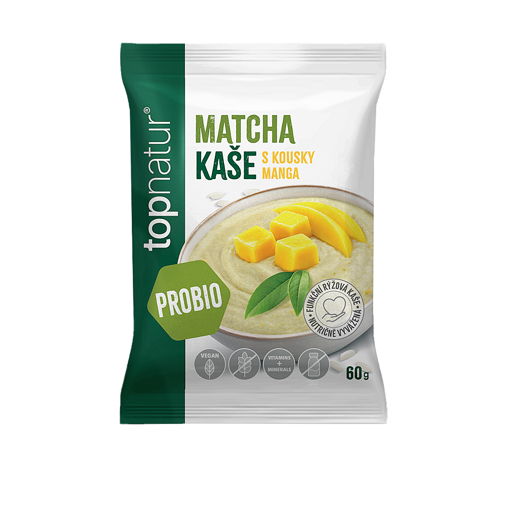 TOPNATUR Probio kaša matcha s mangom 60 g