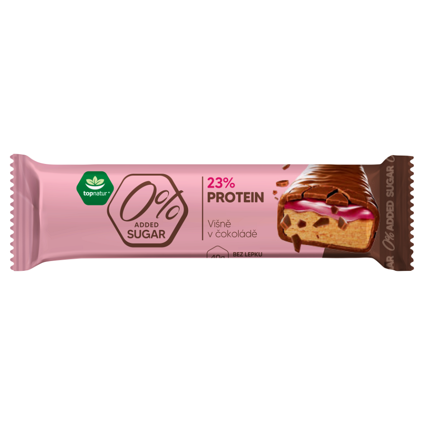 TOPNATUR Tyčinka proteínová višne v čokoláde 40 g kúpite na Mojalekaren.sk