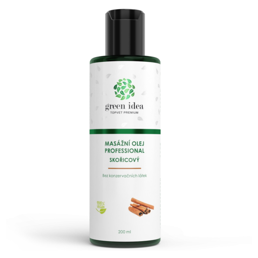 E-shop GREEN IDEA Škoricový masážny olej 200 ml
