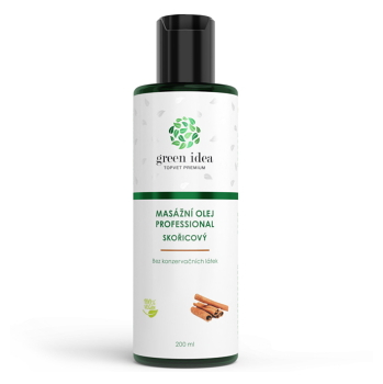 GREEN IDEA Škoricový masážny olej 200 ml (Masážne oleje)