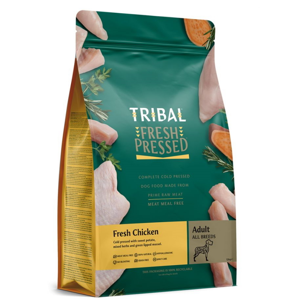 E-shop TRIBAL Fresh Pressed Chicken Adult granule pre psov 1 ks, Hmotnosť balenia (g): 12 kg