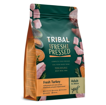 TRIBAL Fresh Pressed Turkey Adult granule pre psov 1 ks, Hmotnosť balenia (g): 12 kg