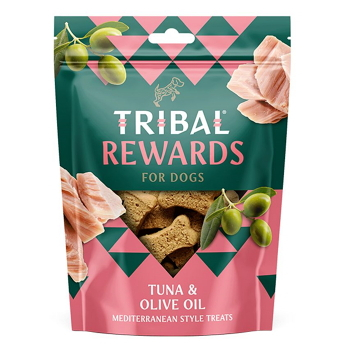 TRIBAL Rewards Tuna & Olive Oil maškrta pre psov 125 g