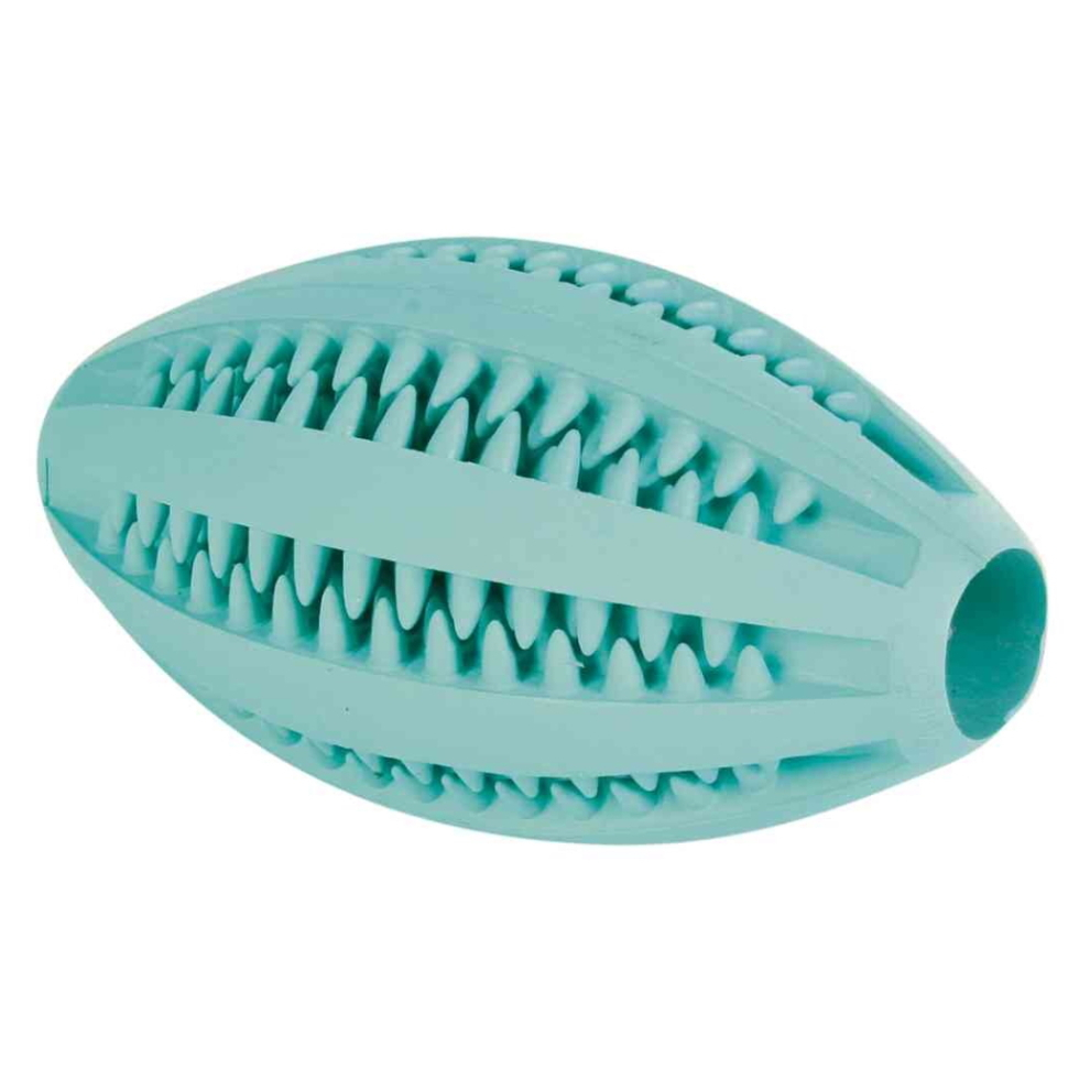 E-shop TRIXIE Dentafun Rugby lopta Hračka pre psov s mätou zelená 11 cm