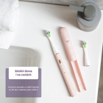 TRUELIFE SonicBrush Slim20 Pink sonická zubná kefka (Sonické zubné kefky) - Časovač, Viac režimov čistenia - obrázok 3/4