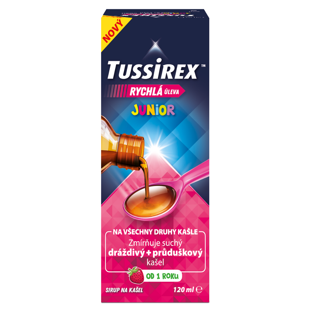 Tussirex Junior sirup zdravotnícky prostriedok pri kašli a prechladnutí pre deti 120 ml kúpite na Mojalekaren.sk