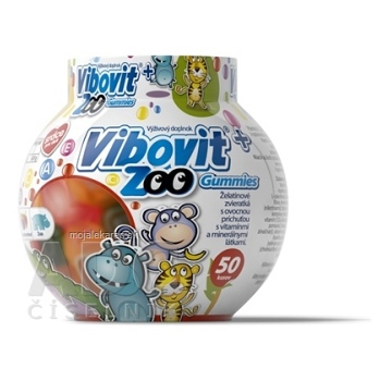 VIBOVIT+ ZOO Gummies želatínové zvieratká 50 ks