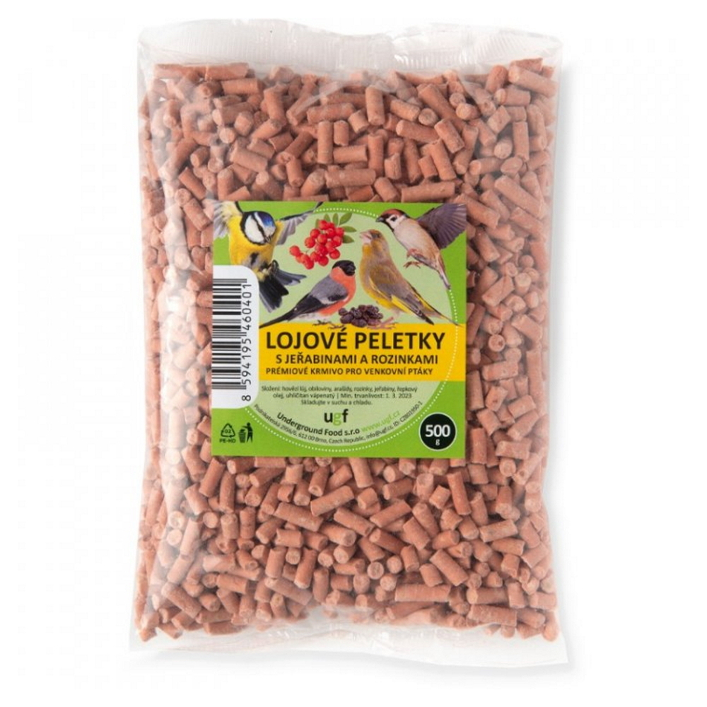 E-shop UGF Lojové peletky s jarabinami a hrozienkami 500 g