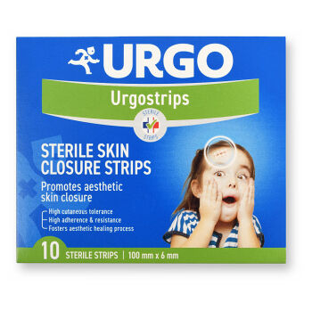 URGO Strips fixačné náplasťové stehy 100 x 6 mm 10 kusov