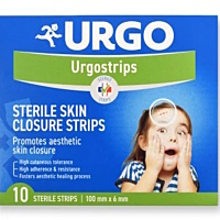 URGO Strips fixačné náplasťové stehy 100 x 6 mm 10 kusov