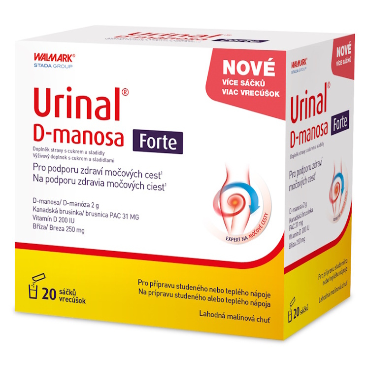 Walmark Urinal D-mannose Forte 20 vrecúšok kúpite na Mojalekaren.sk