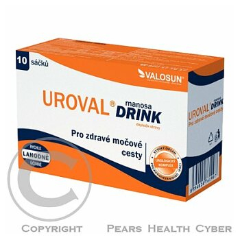 VALOSUN Uroval manosa drink 10 vreciek (Močové ústrojenstvo a pohlavné orgány) - Prírodné