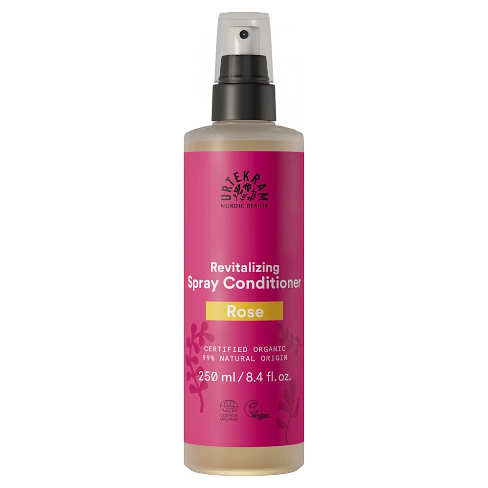 URTEKRAM BIO Rozmaznávajúci ružový kondicionér v spreji 250 ml