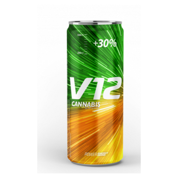 V12 Energy drink s extraktom cannabis 330 ml