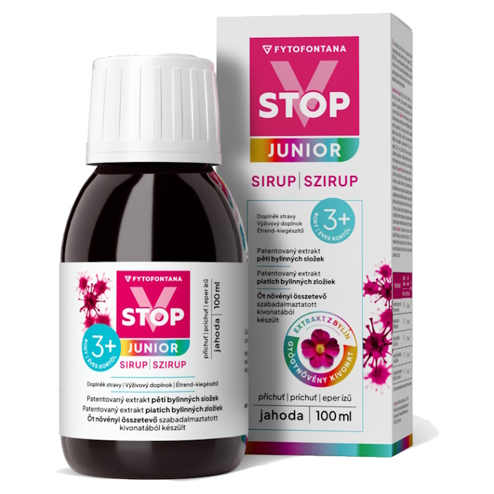 VIROSTOP sirup Junior 3r+jahoda 100 ml