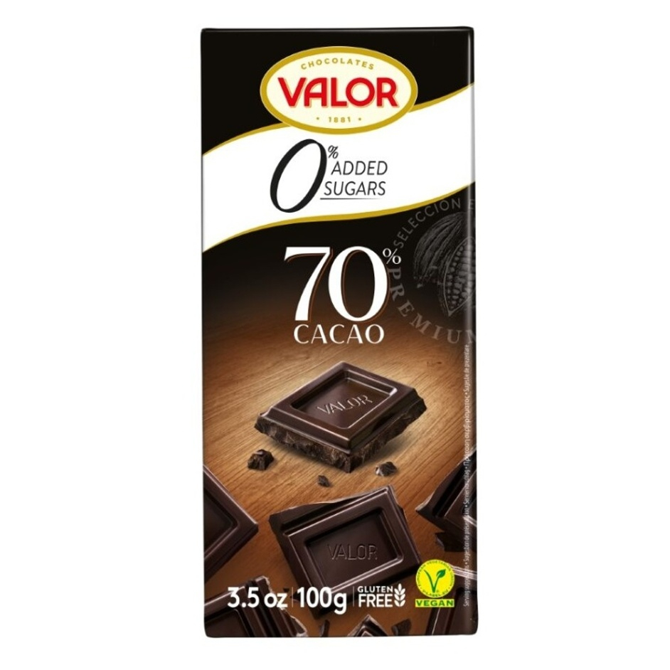 E-shop VALOR Čokoláda 70 % kakaa bez cukru 100 g
