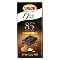 VALOR Čokoláda 85 % s mandľami a so sladidlami 100 g