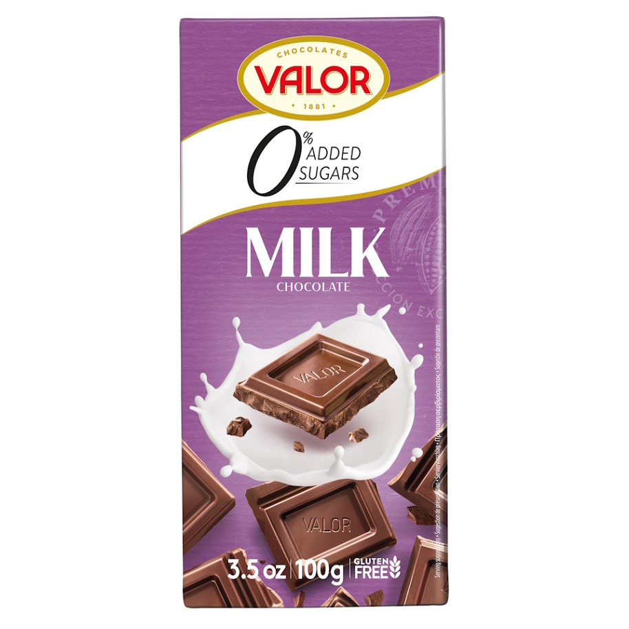 E-shop VALOR Mliečna čokoláda so sladidlami bez prídavku cukrov 100 g