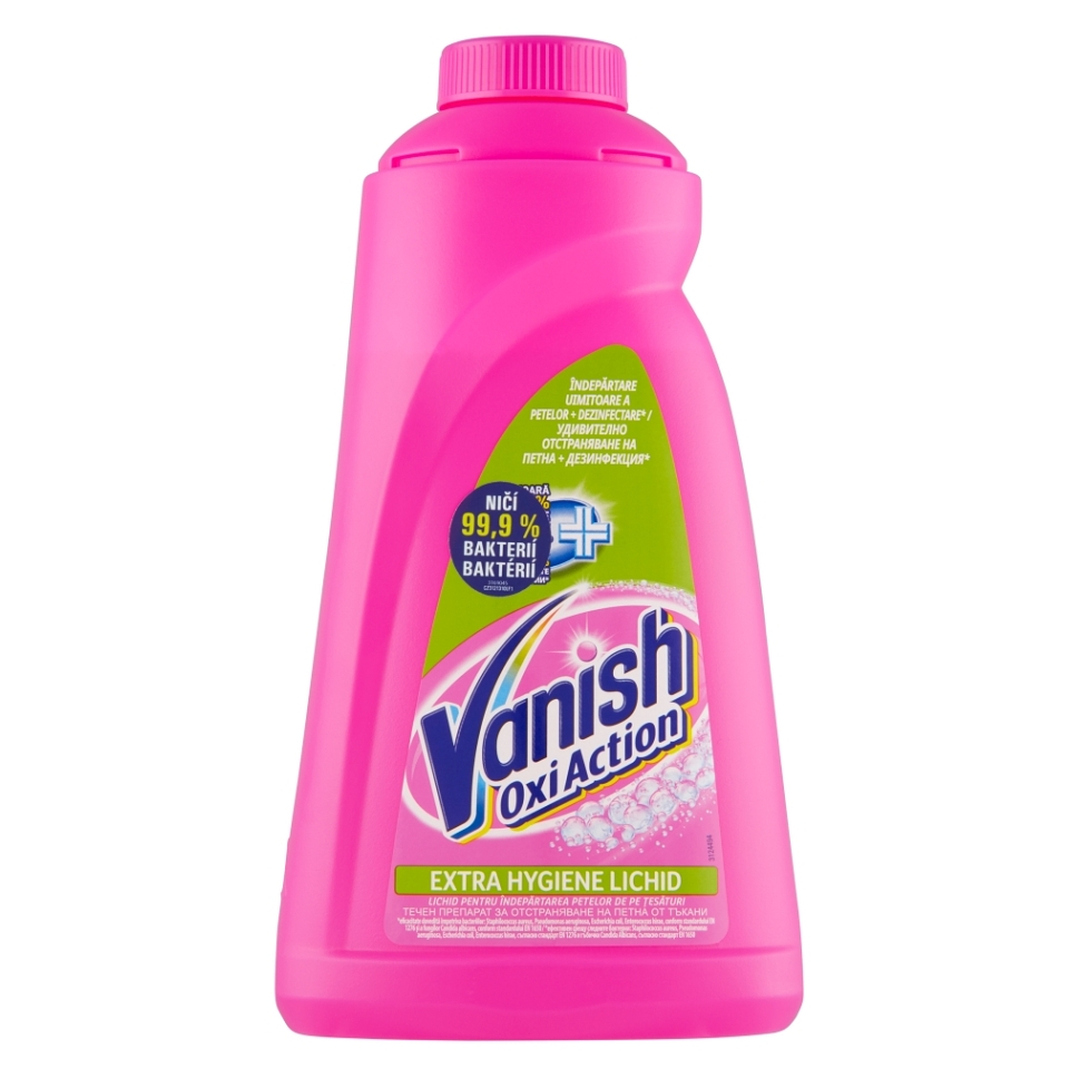 VANISH Oxi Action Extra hygiene 10 praní odstraňovač škvŕn 940 ml kúpite na Mojalekaren.sk