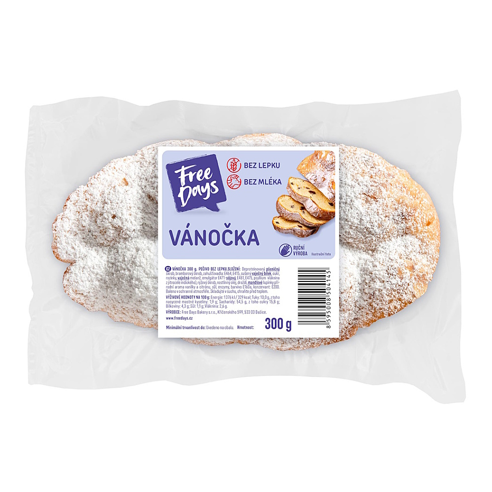 FREE DAYS Vianočka bez lepku 300 g